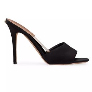 Valentino Garavani Nite-Out Satin Slide Sandals Black Women’s EU 37/US 7